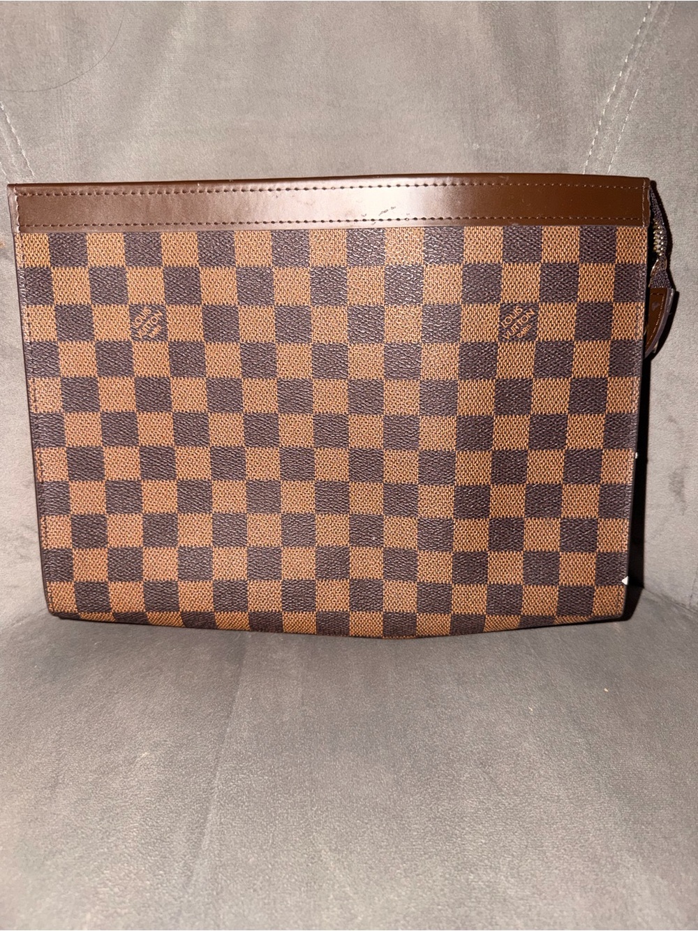 Brown Checkered Louis Vuitton Zip Clutch - Picture 3 of 3